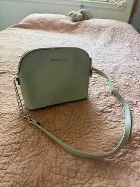 Steve Madden Sage Green Crossbody Bag with Chain-Detail Strap